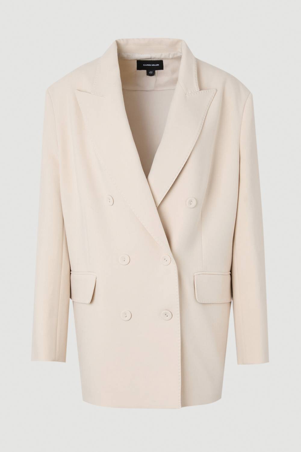KarenMillen Blazer Ajusté À Double Boutonnage Avec Manches Froncées