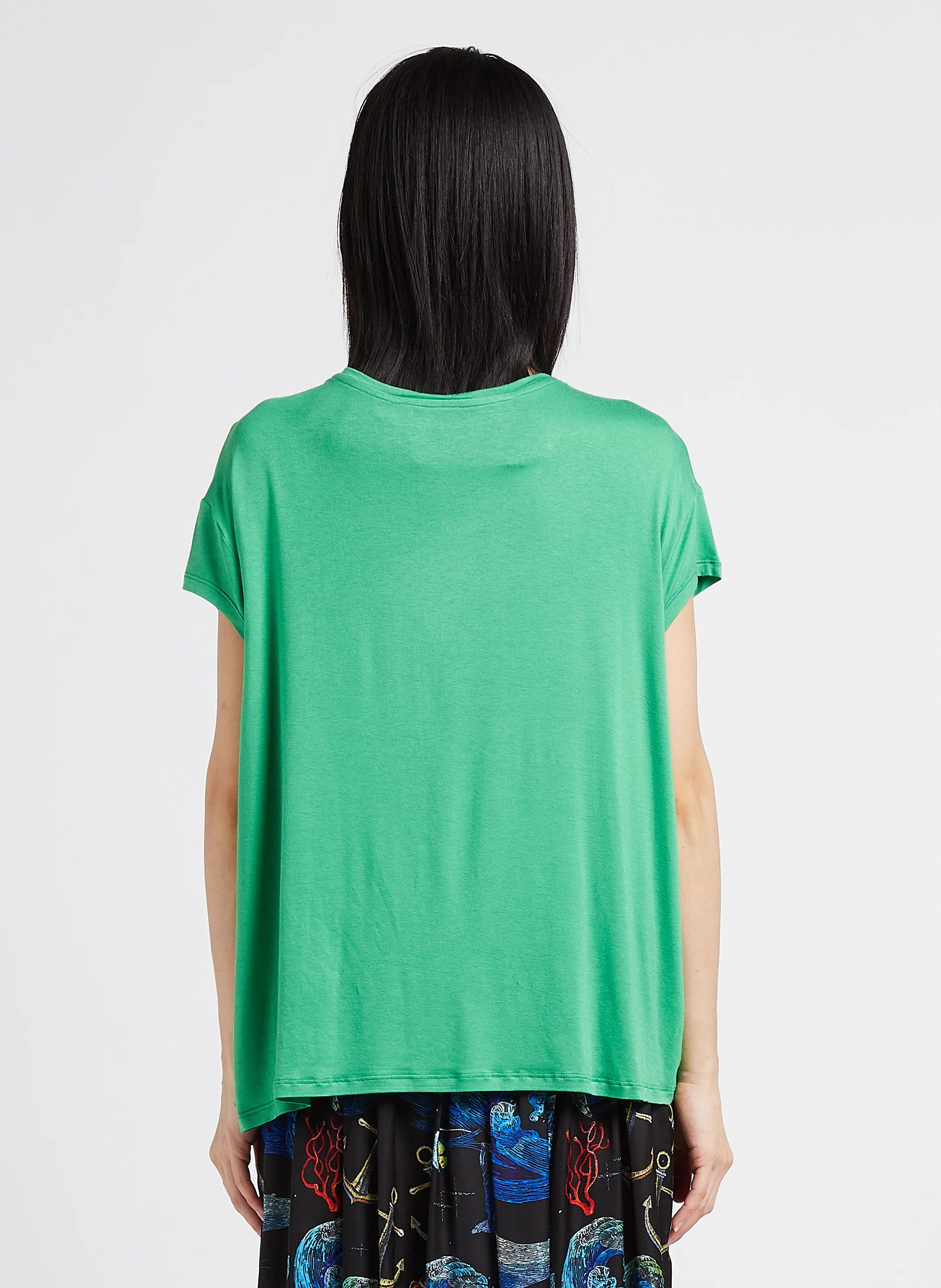 MARLOW - Tee-shirt col rond ample | Vert