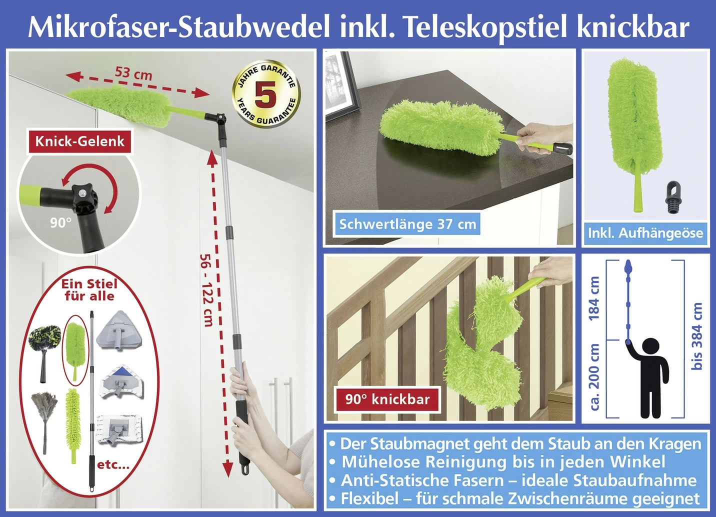 Teleskop-Staubwedel von Maximex