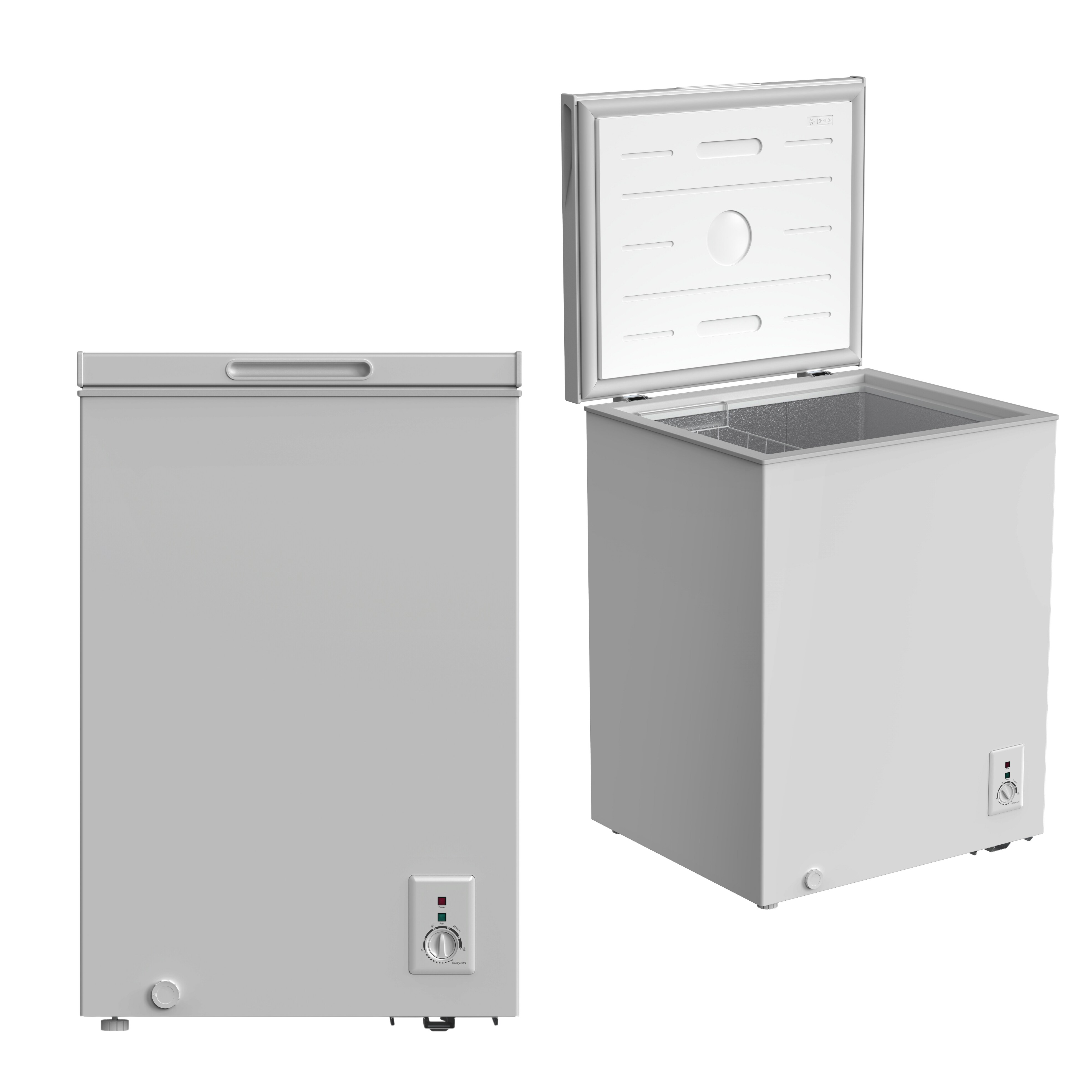 YUNA FROSTER 100E Serebro Gefriertruhe, 99 Liter, silber, DUAL Modus Gefrieren oder Kühlen