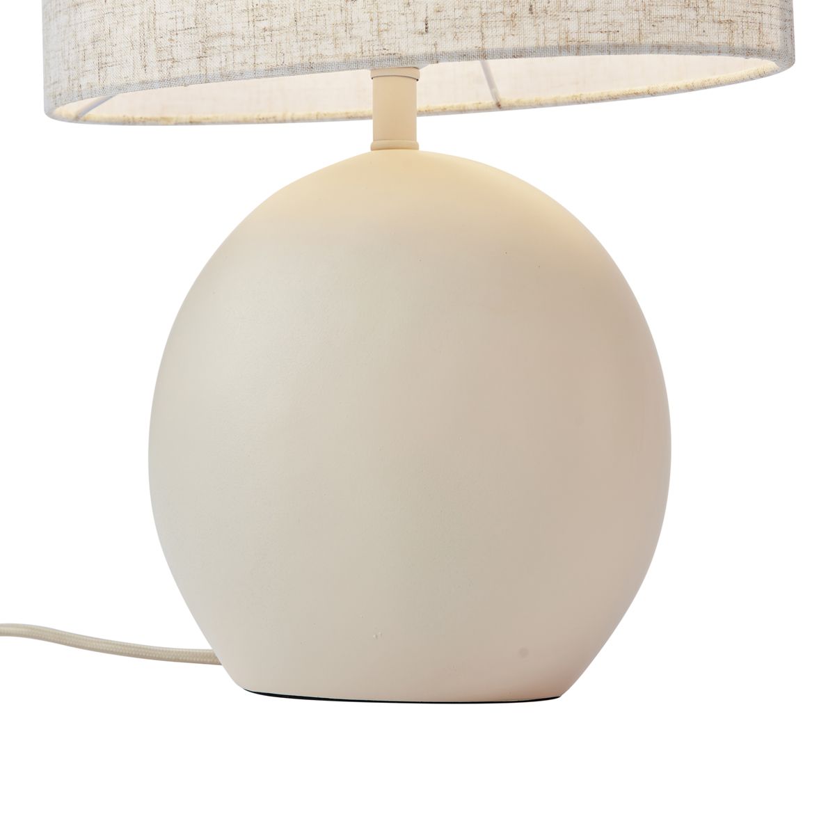 Japandi tafellamp beige met linnen kap - Timo
