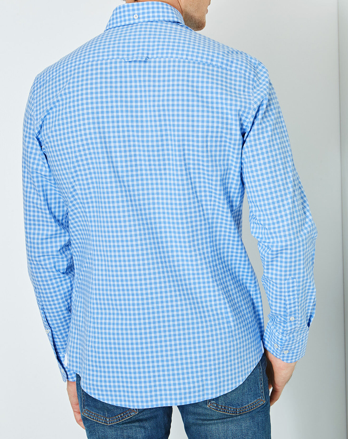 Hackett London Chemise slim fit à pois bleu ciel