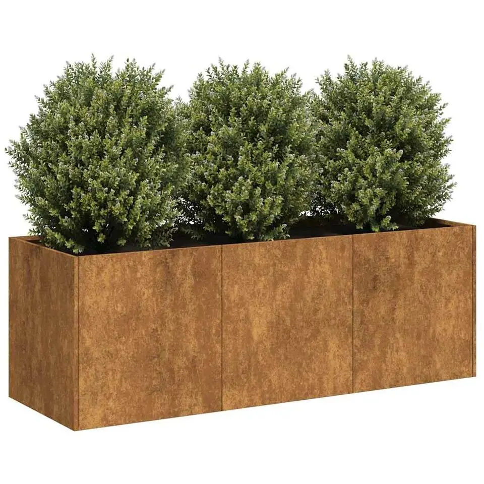 vidaXL - Plantenbak - Bruin - Weervast staal - 120 x 40 x 40 cm