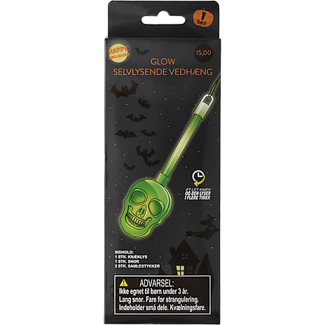 Halloween glow halskæde - flere varianter - assorteret