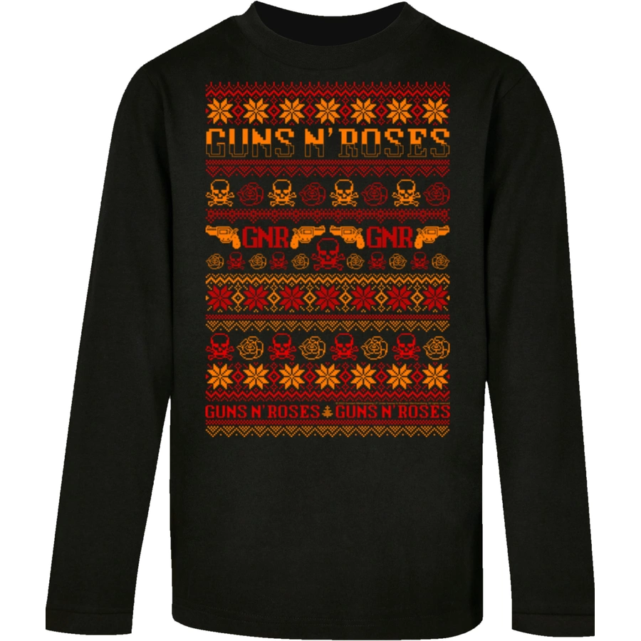 F4NT4STIC Longsleeve Shirt Guns n' Roses Weihnachten Christmas schwarz