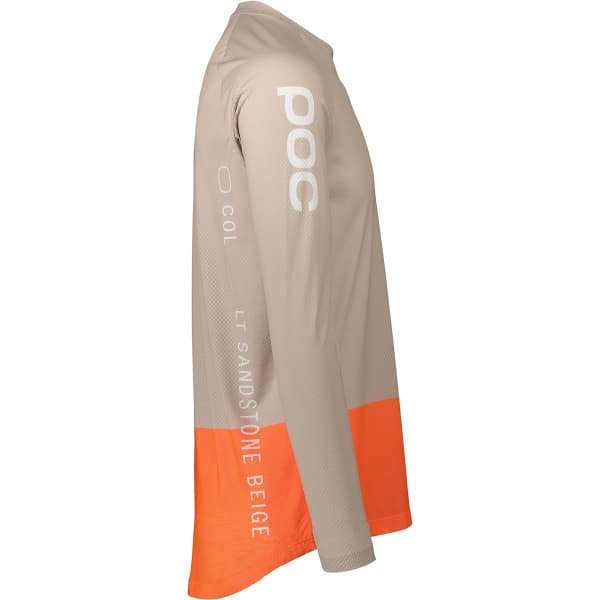 Maillot VTT POC MTB PURE LS JERSEY LIGHT SANDSTONE BEIGE/ZINK ORANGE