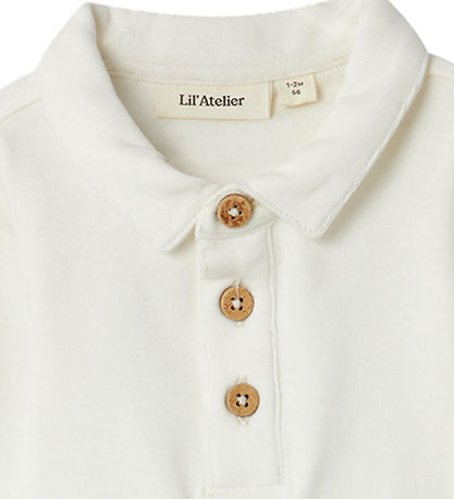 Lil' Atelier Hemdbody L/æ - NmmUndo - Kokosmilch