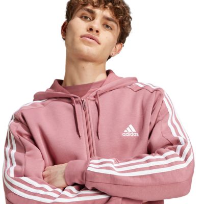 Adidas SportswearEssentials 3-Stripes Full Zip Hoodie - bordeaux