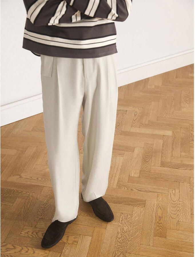 Manfield Heren Donkerbruine suède loafers