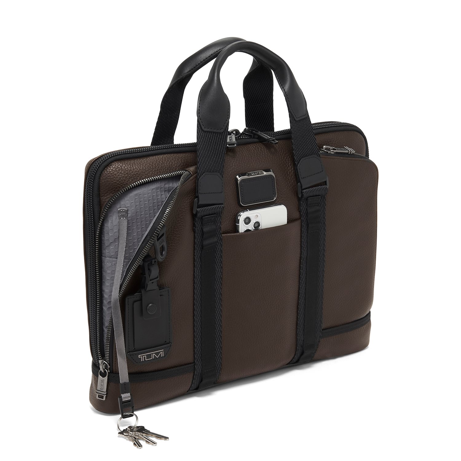 Tumi Alpha Bravo Aviano Academy Brief dark brown