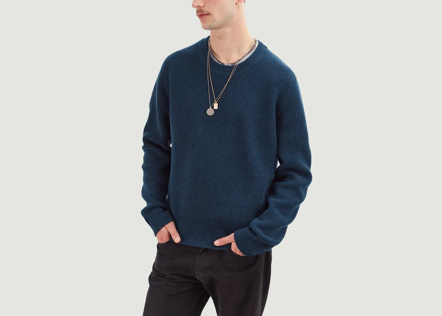 Pull col rond laine & cachemire Tricot
