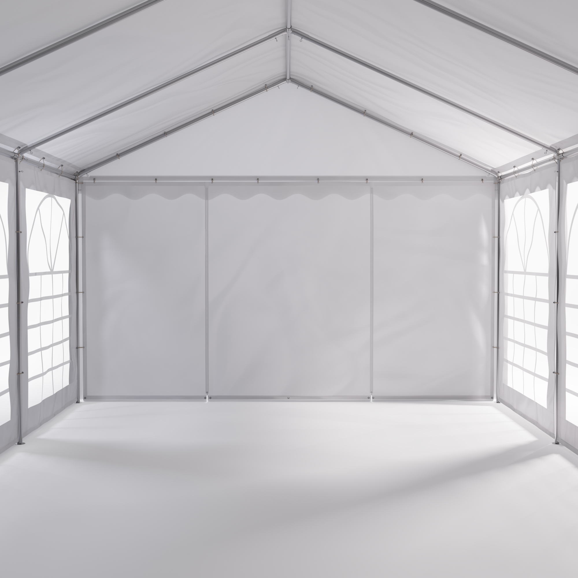 Profi PVC Partyzelt 4 x 8 m weiss