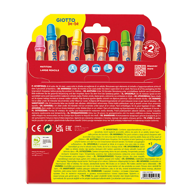 Jumbo Colored Pencils 12 pcs BL Giotto Be-bè