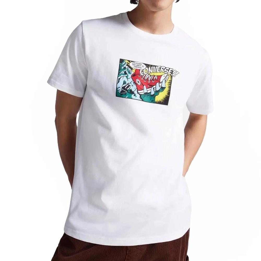 Converse T-shirt Blanc Homme Converse Comic