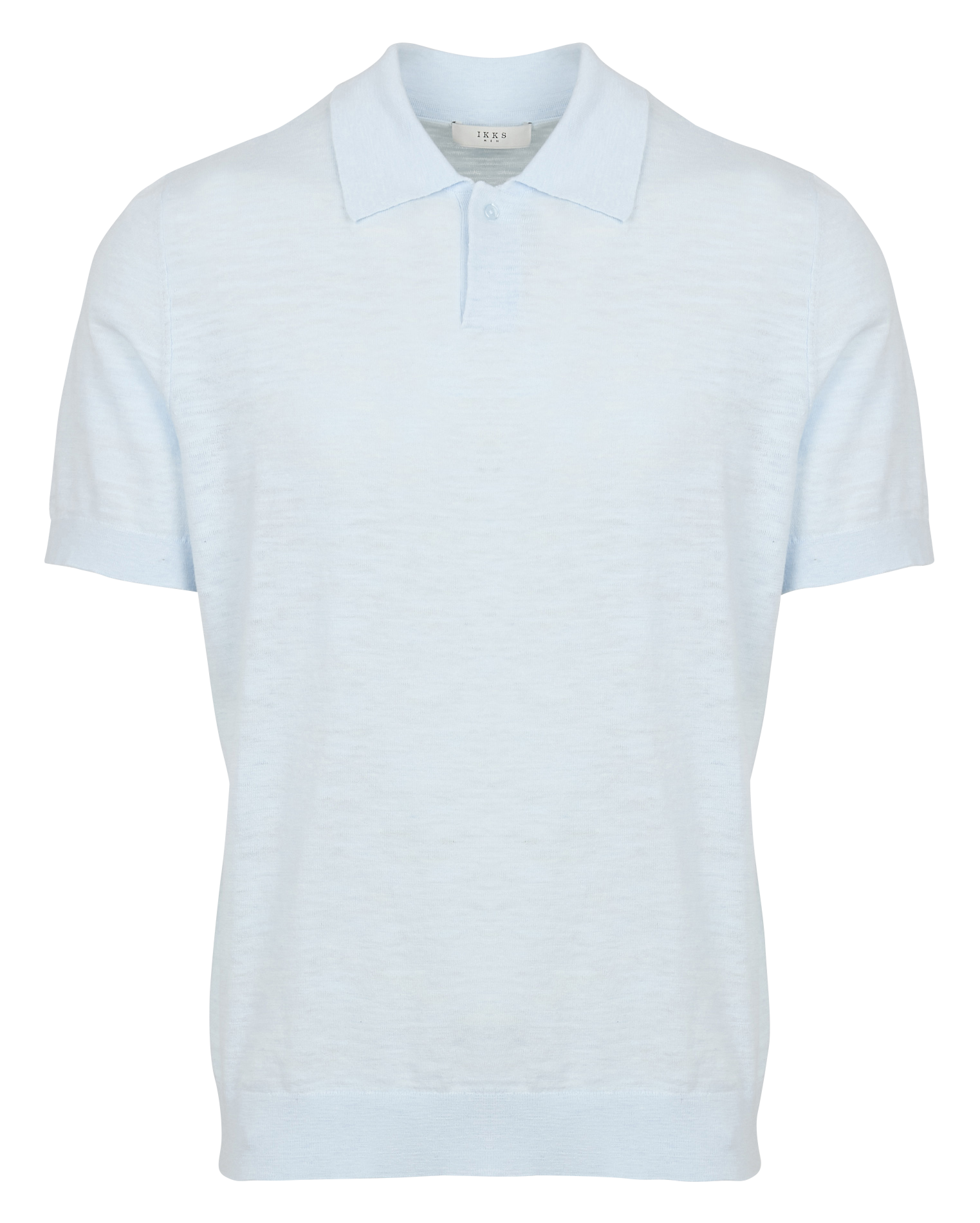 Polo manches courtes en coton mélangé | Bleu