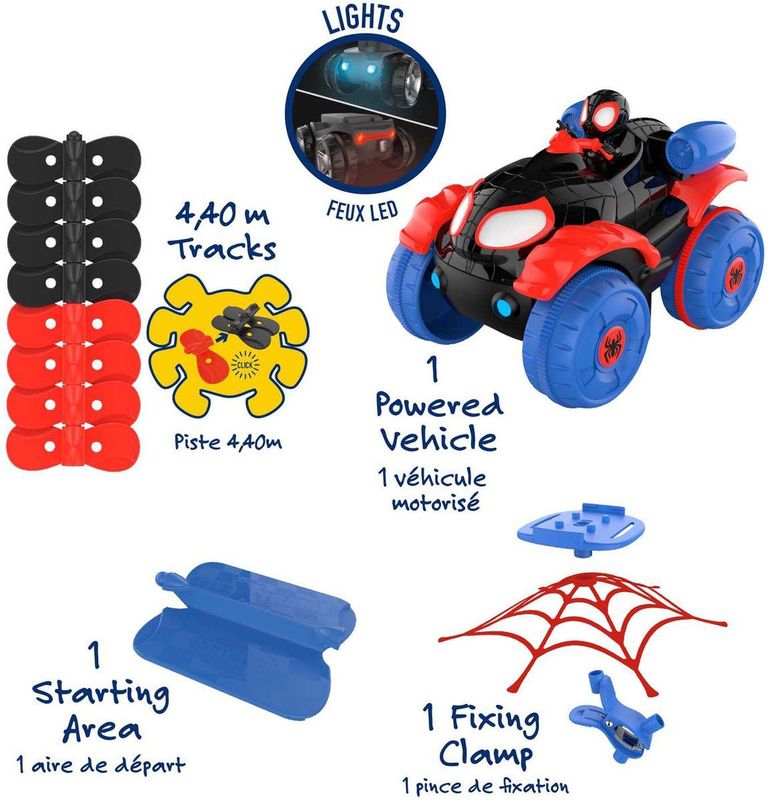Smoby - Spidey FleXtreme Spin Set - Autocircuit - 4,40 m - 184 Flexibele Tracks