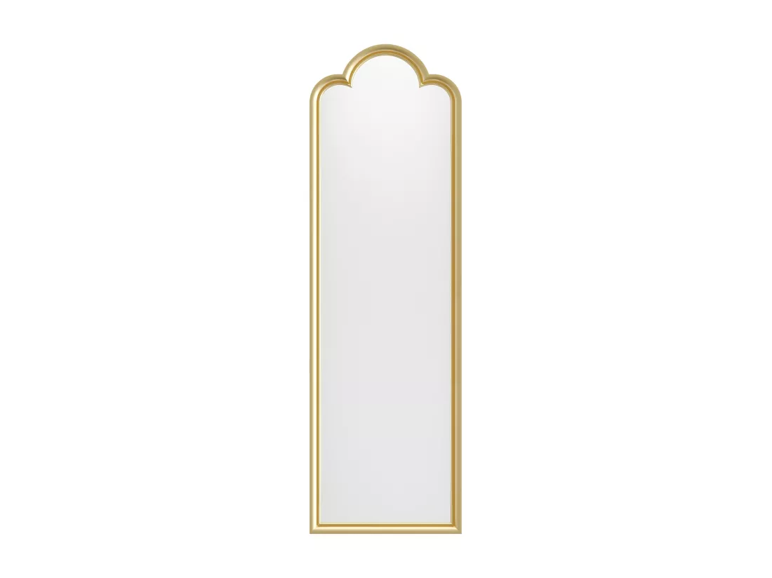 Miroir vintage en bois de paulownia - L. 84.5 x H. 139 cm - Doré - MEINI