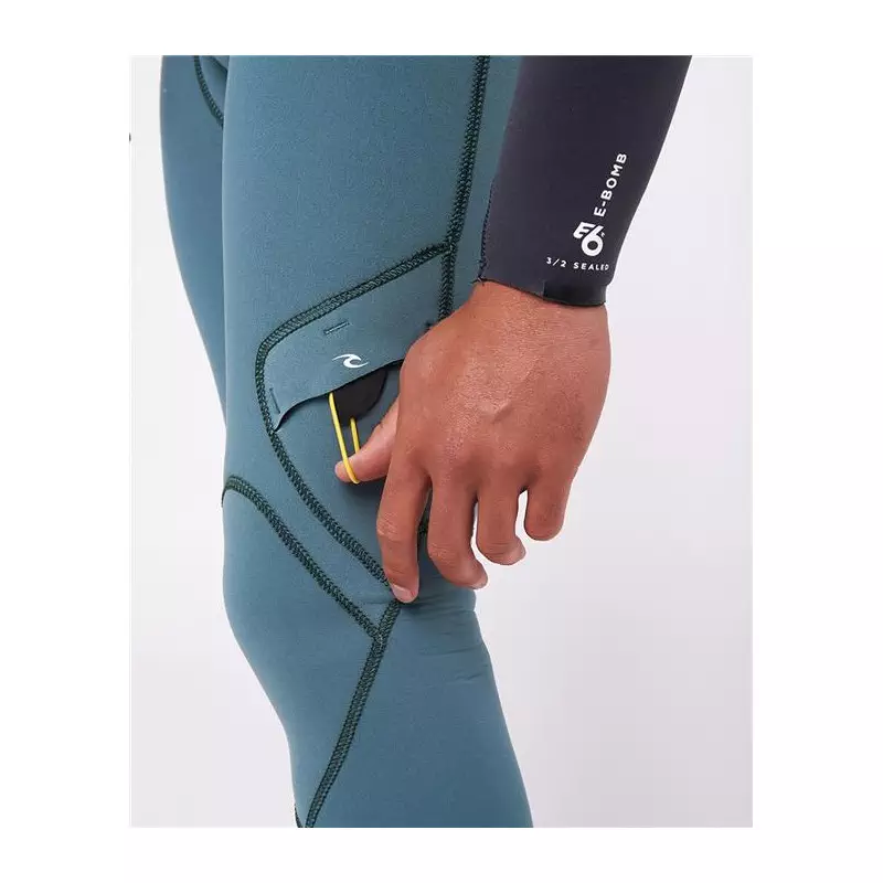 Combinaison néoprène RIPCURL E Bomb 3/2 Zip Free Muted Green