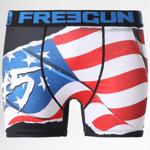 Lot De 2 Boxers Flag Noir Bleu Rouge