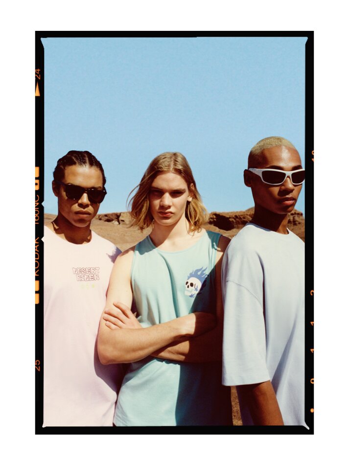 Camiseta estampada - Rosa chiclete
