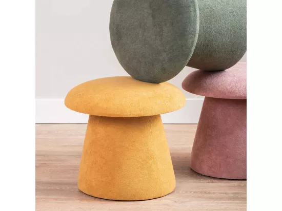 Pouf en velours Mushroom