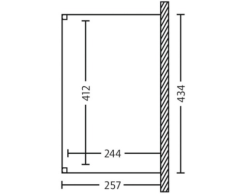 SKAN HOLZ Modena terrasoverkapping 434x257 cm wit