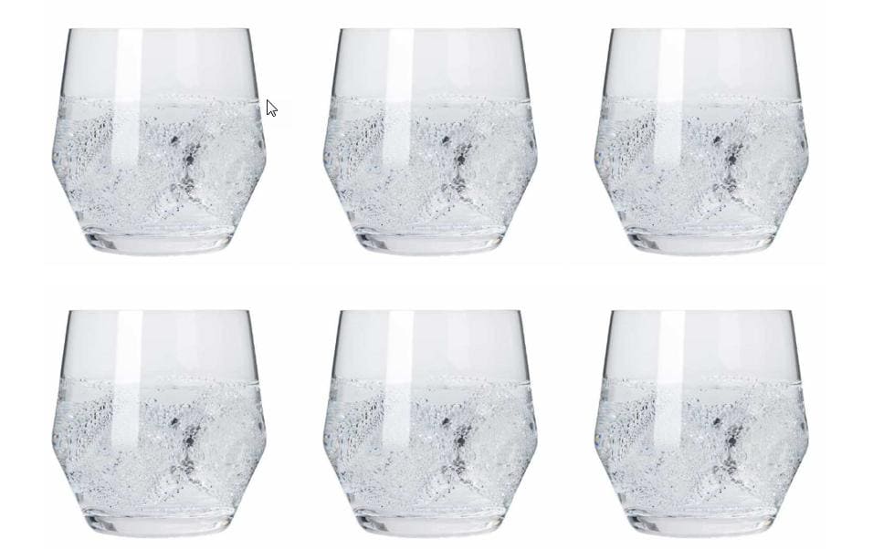 Whiskyglas Puccini 310 ml, 6 Stück, TransparentWhisky-Becher mit solidem Eisboden