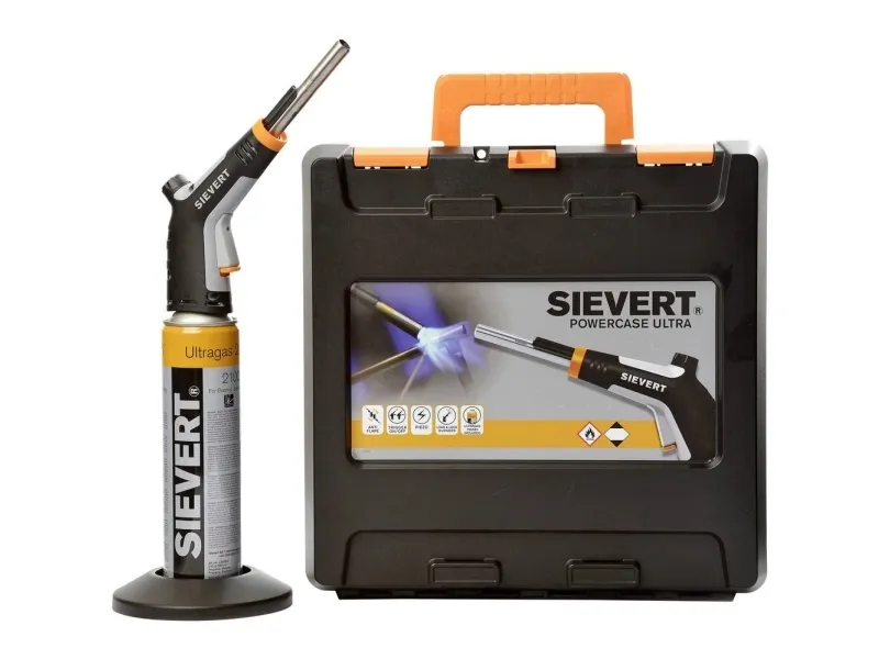 Sievert Powercase Ultra Loddelampe 2100 °C inkl. Gasflaske 1 stk