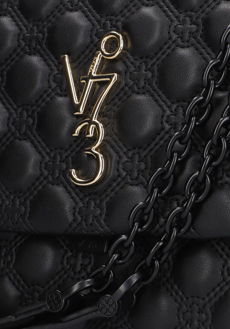 V73 zwarte v73 schoudertas marzia flap bag