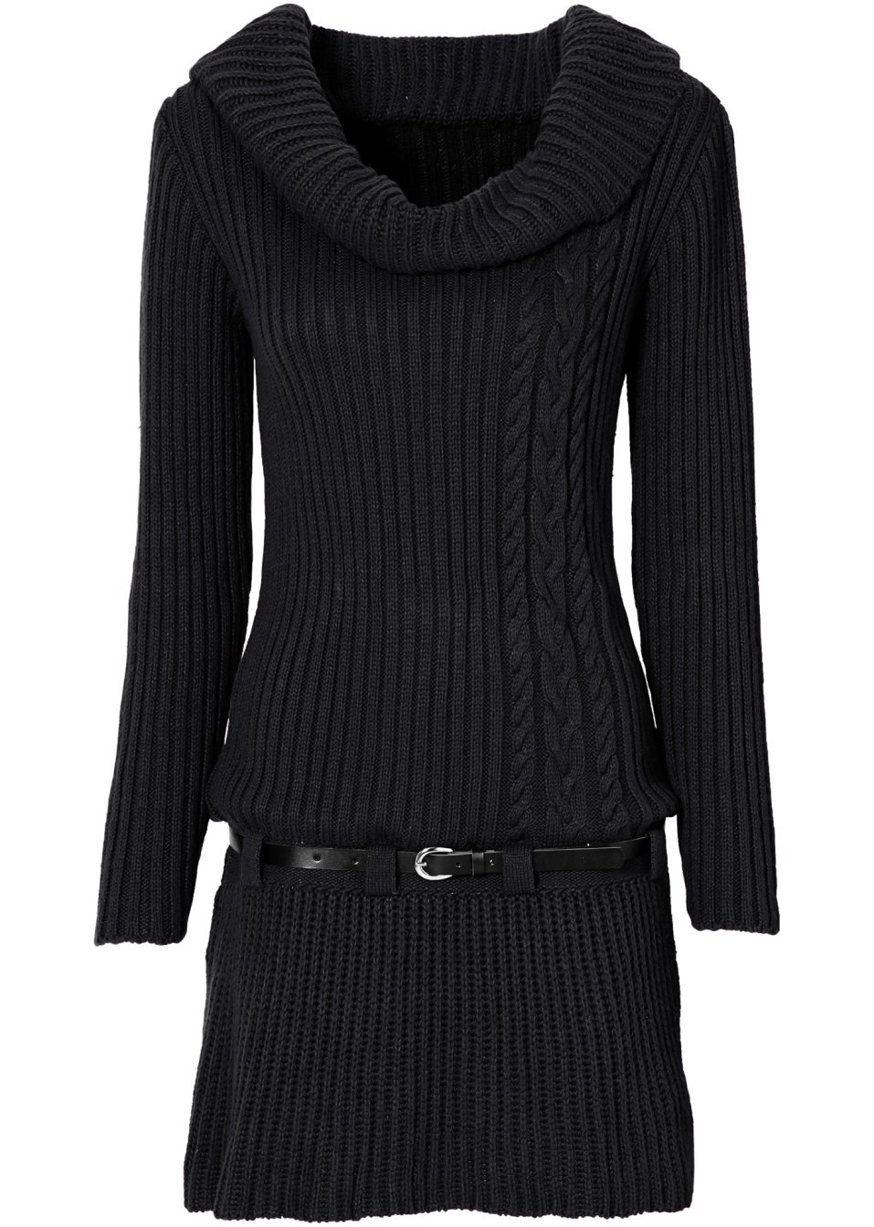 Robe en maille ceinturée