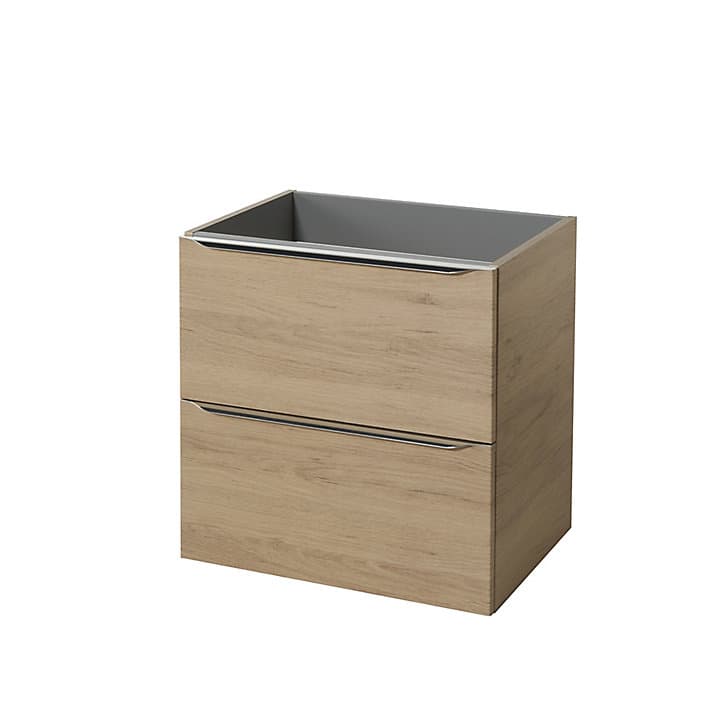 Meuble sous vasque à suspendre GoodHome Imandra bois chêne 60 cm