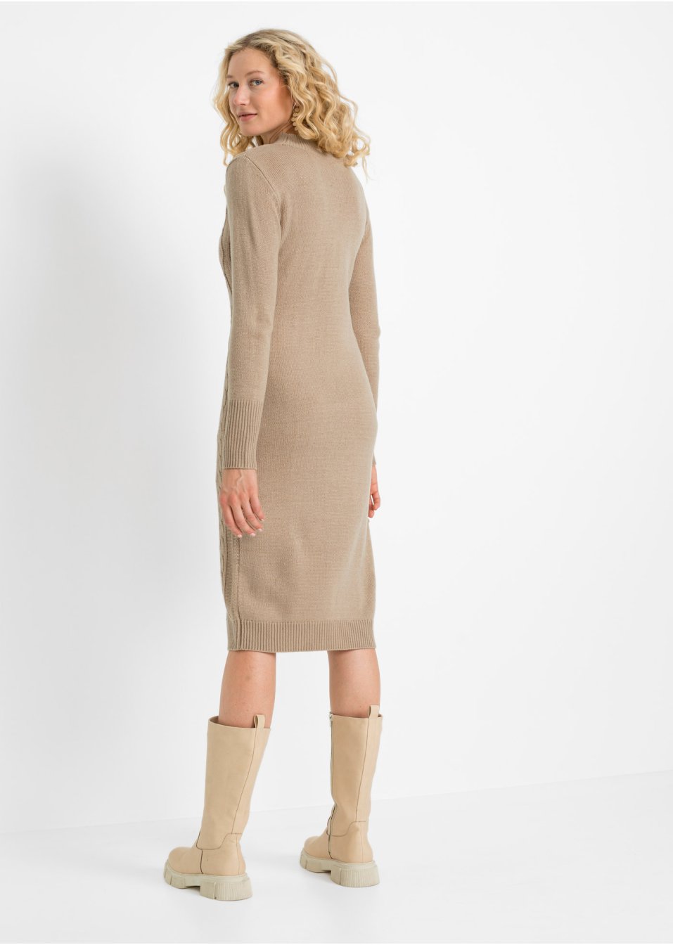 Robe en maille avec motif torsadé