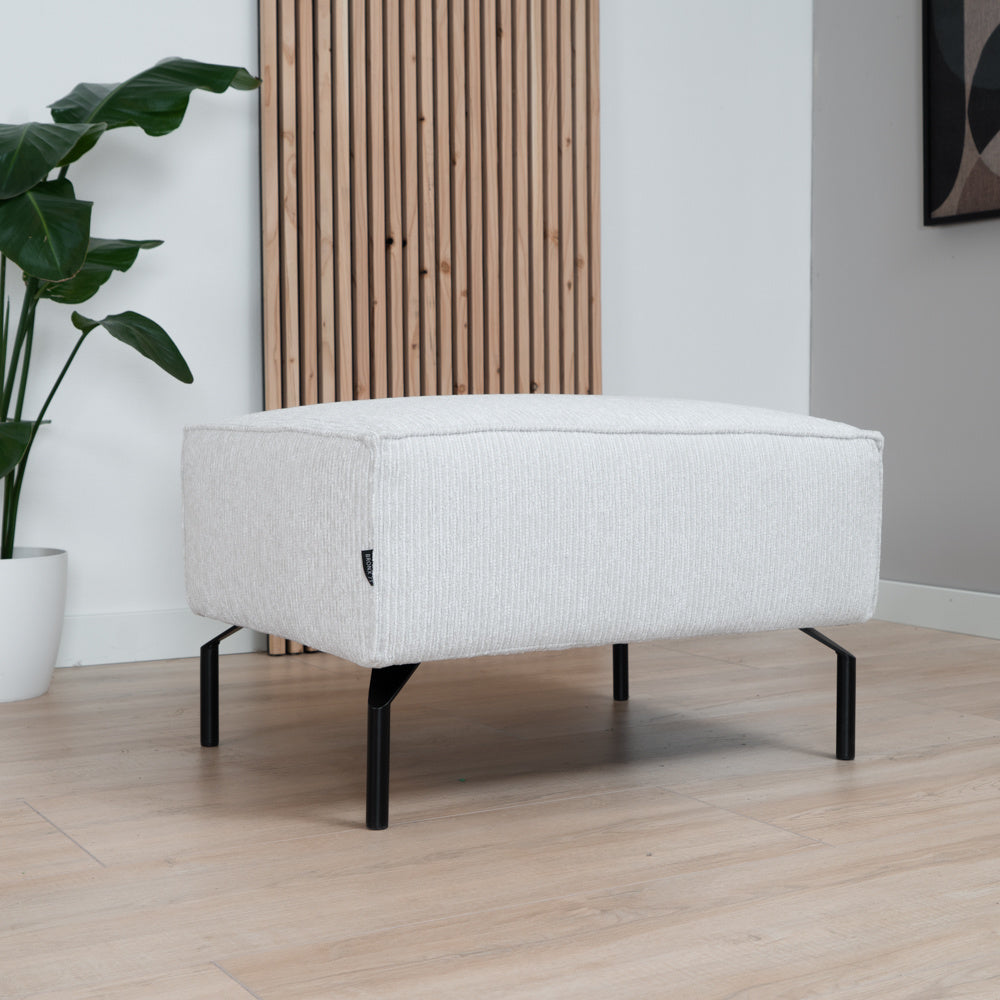 Bronx71 Hocker Kansas ribstof off white