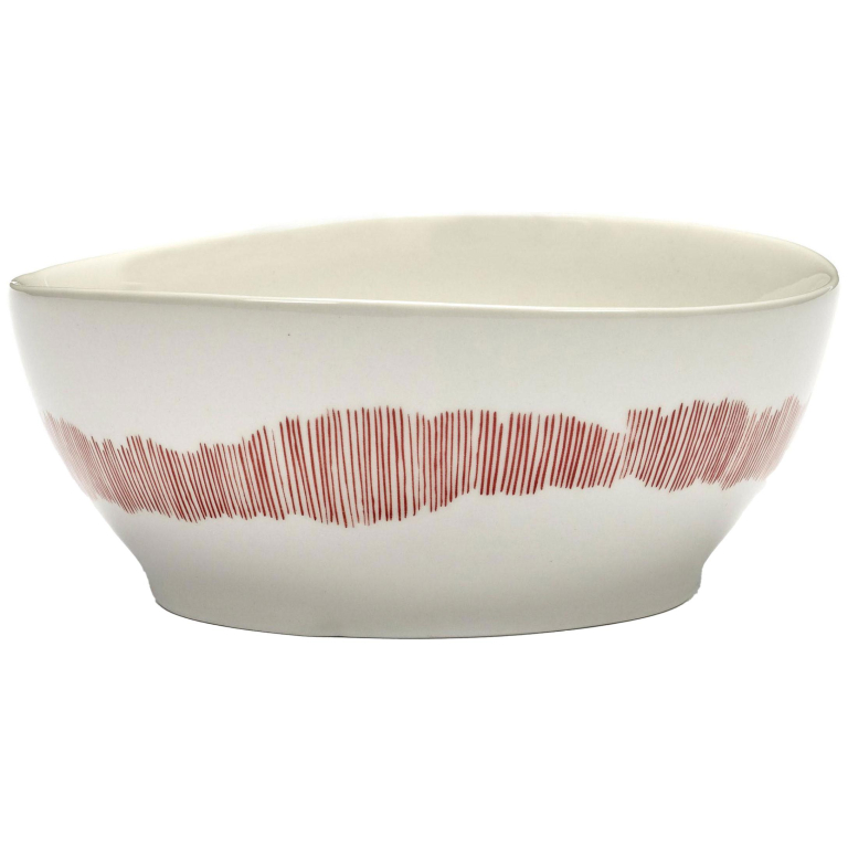Serax Feast by Ottolenghi kom Ø18 set van 4 White/Blue Stripes
