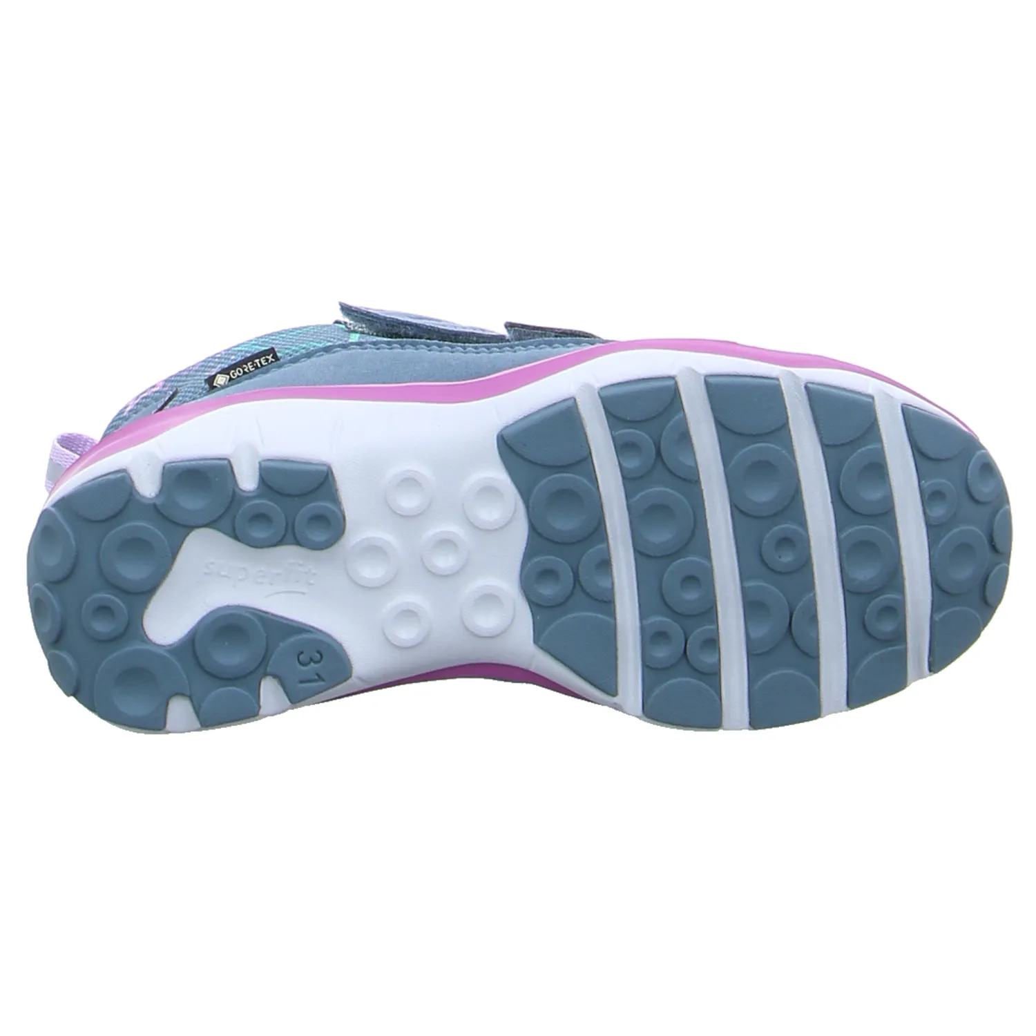 SUPERFIT Kleinkinder-Halbschuh Klett Hellblau Textil  Sneaker high