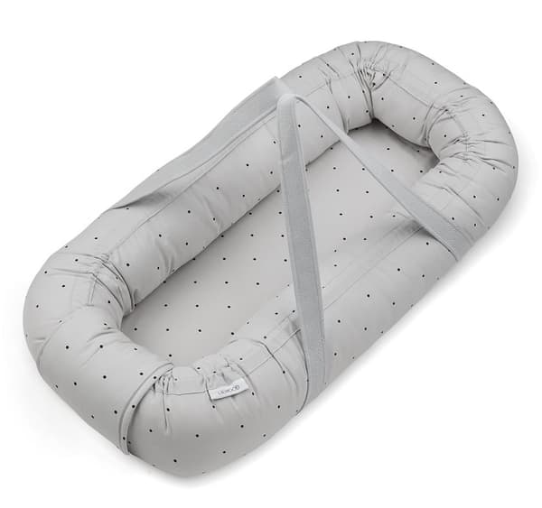 Gro Babynest Classic Dot Dumbo Grå Liewood