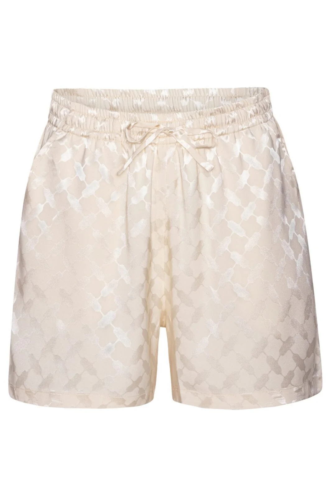 Karmamia Jude Shorts ivory keffiyeh jacquard