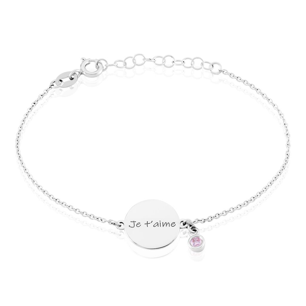 Bracelet Murial Argent Rhodié Oxyde De Zirconium