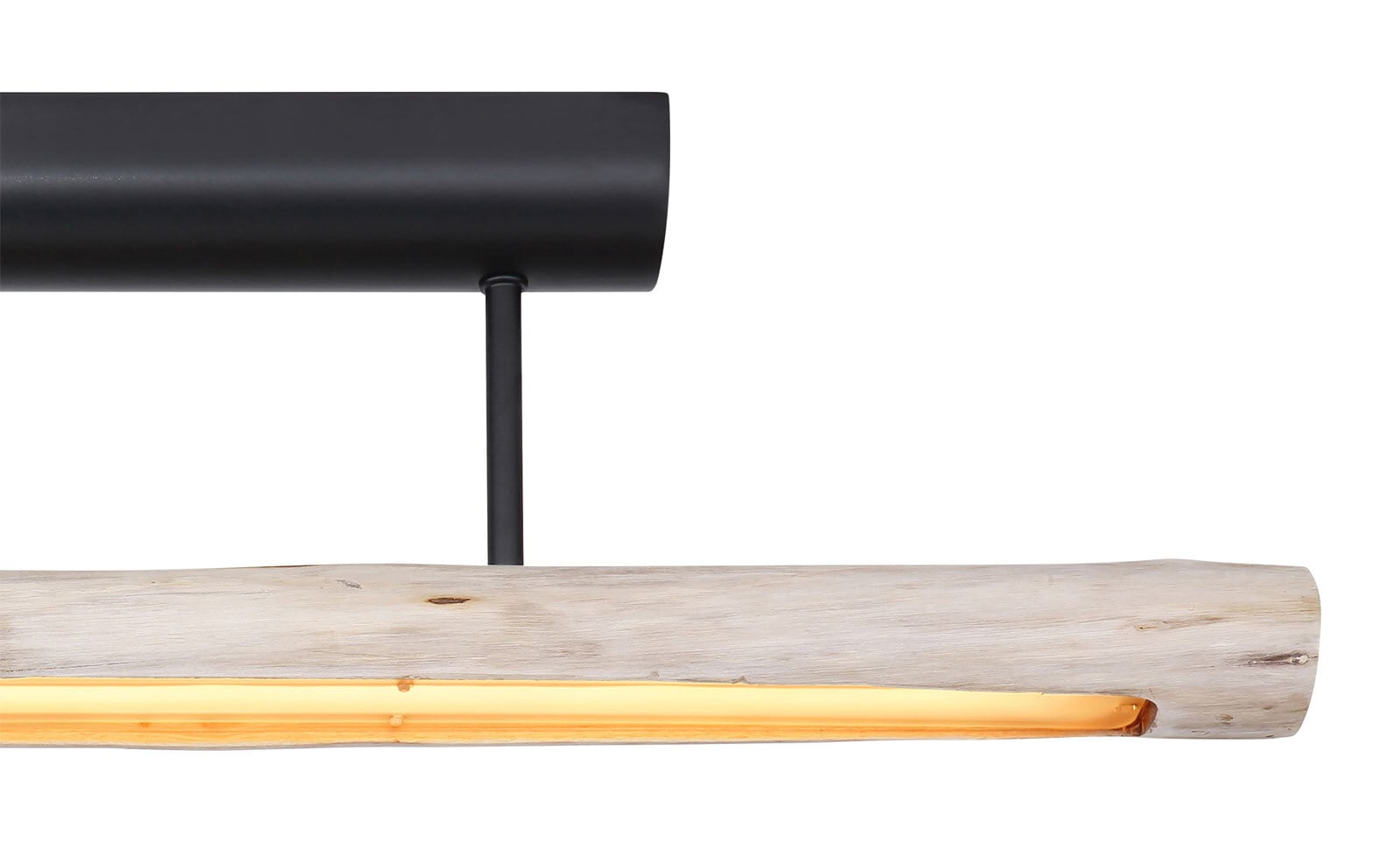 MELLA Pendellampe braun, schwarz 15379-1, B/H/T: 80 x 150 x 7 cm, Metall, Holz