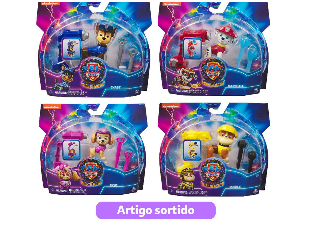 FIGURA PATRULHA PATA MOVIE HERO MODELOS SORTIDOS