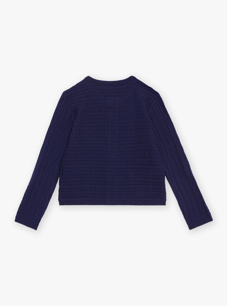 Gilet à manches longues bleu marine