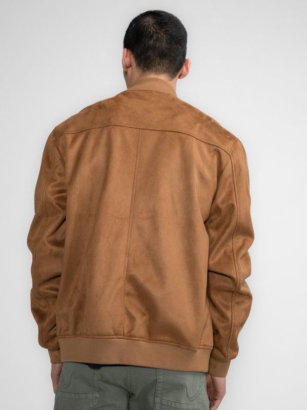 Bomber Jas - Suede - Petrol - Ritssluiting - Steekzakken
