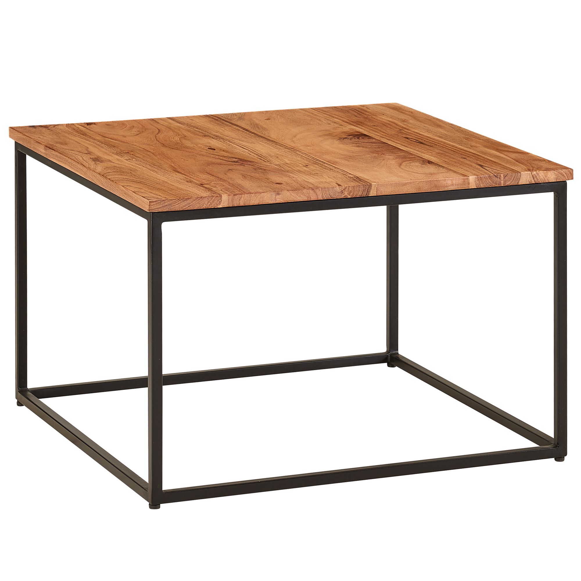 KADIMA DESIGN Couchtisch Industrial, Akazienholz & Eisengestell, Handgefertigt