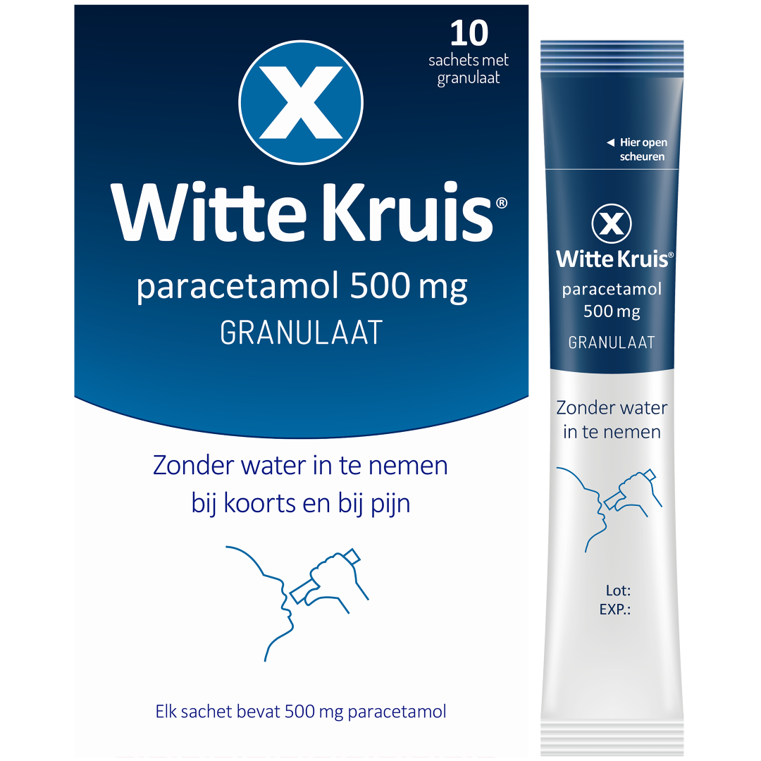 Witte Kruis Paracetamol 500 mggranulaat (10 zakjes)