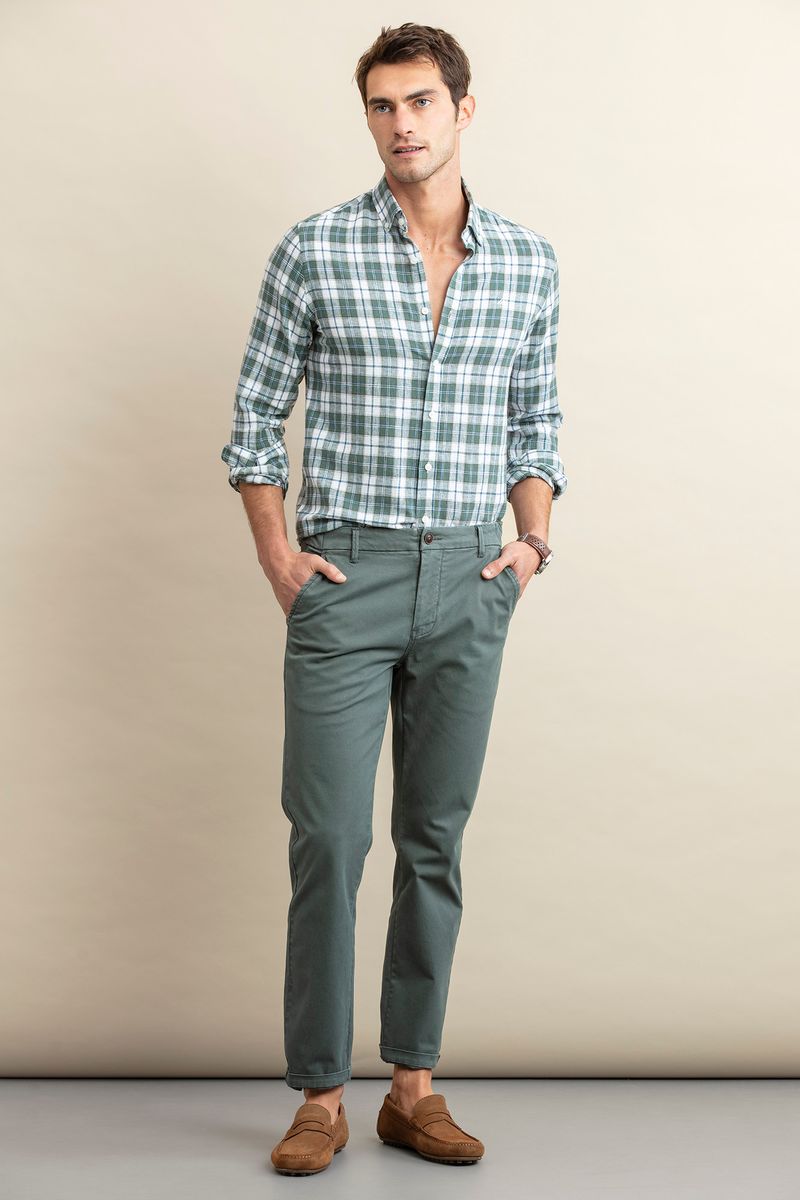 CAMISA ALGODÃO/LINHO QUADRADOS