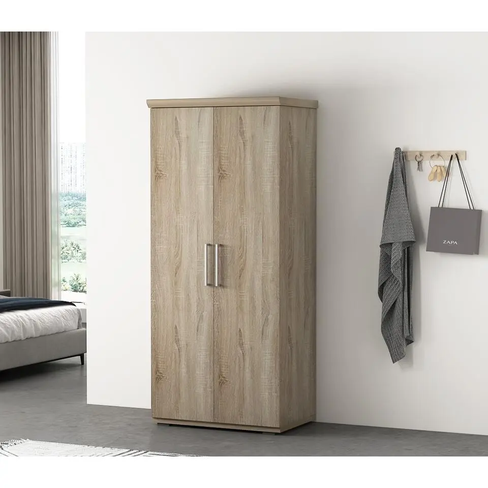 Interiax Kledingkast 'Mila' - Sonoma Eik - 2 Deurs - 183x80x52cm