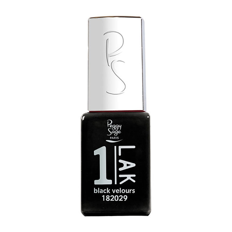 1-LAK vernis semi-permanent 3 en 1 black velours