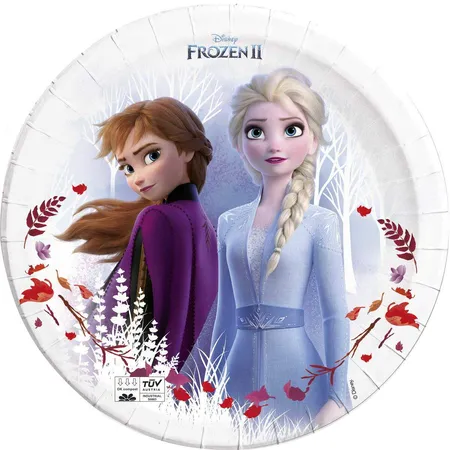 Procos Partyteller Frozen 2 8er Ø23cm kompostierbar