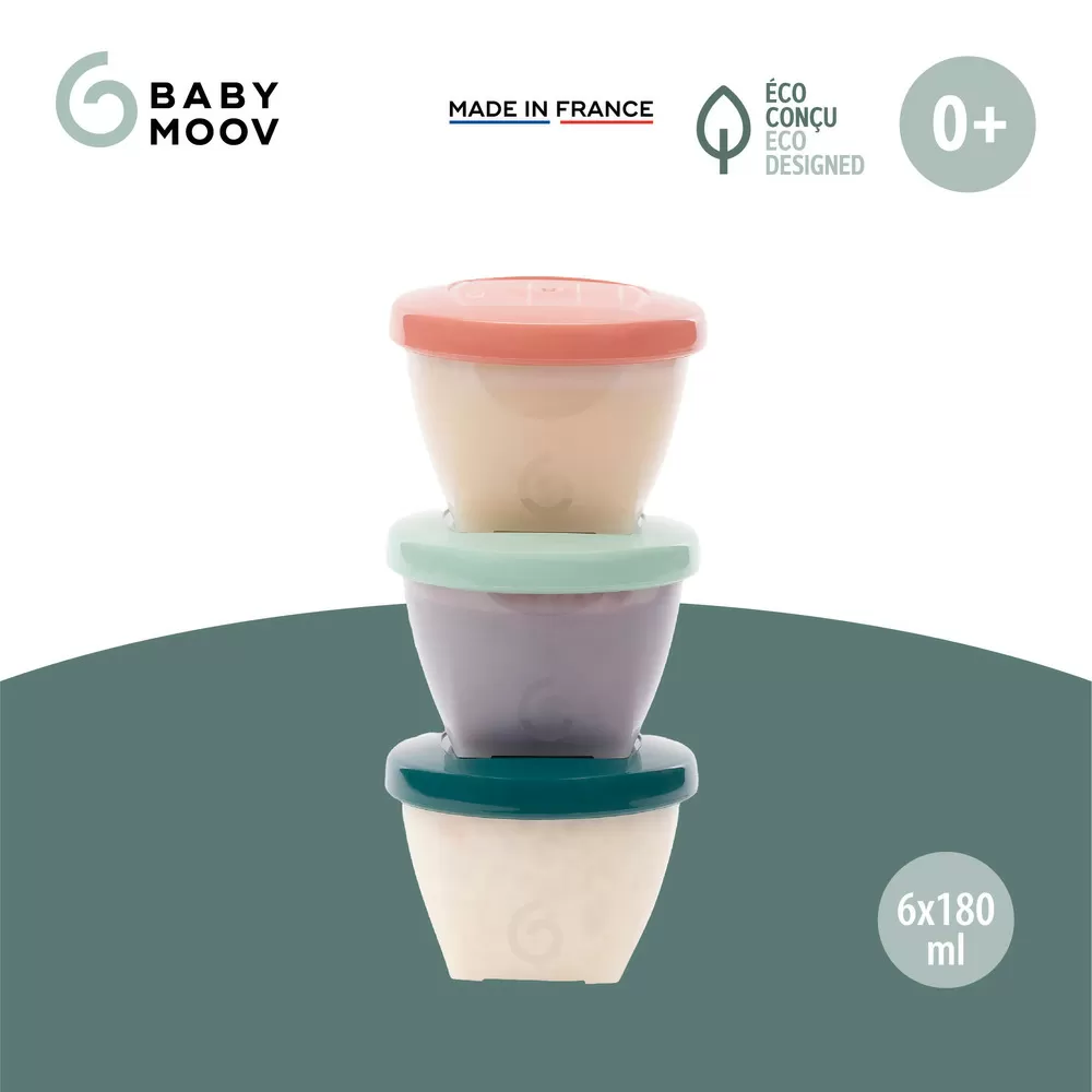 Babymoov ECO Madbøtter 180 ml - 6 stk.