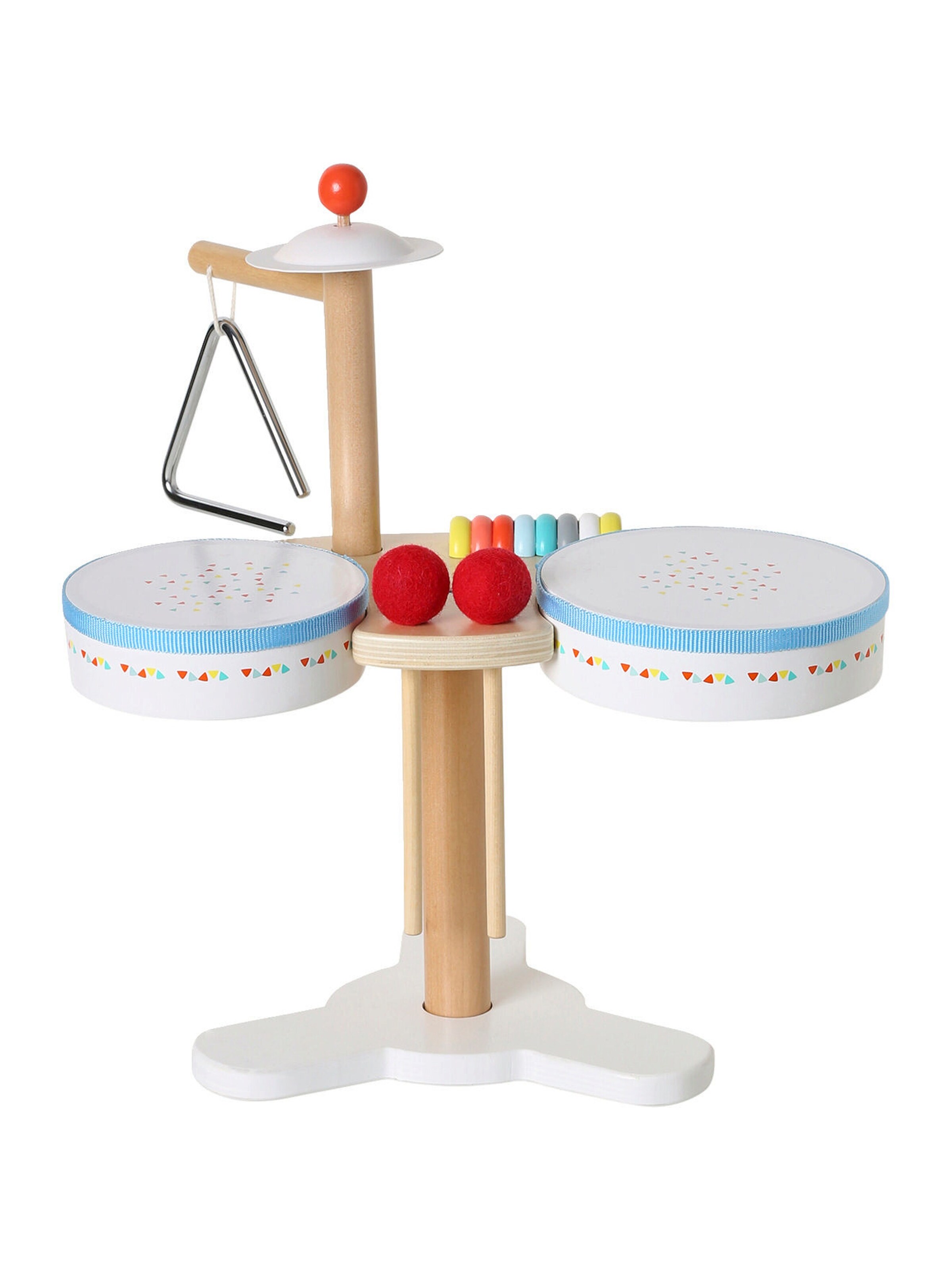 Vertbaudet Kinder Schlagzeug, Holz FSC® mehrfarbig